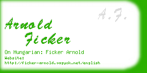 arnold ficker business card